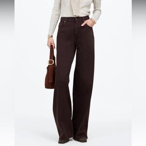 Madewell Dark Brown Wide Leg Jeans